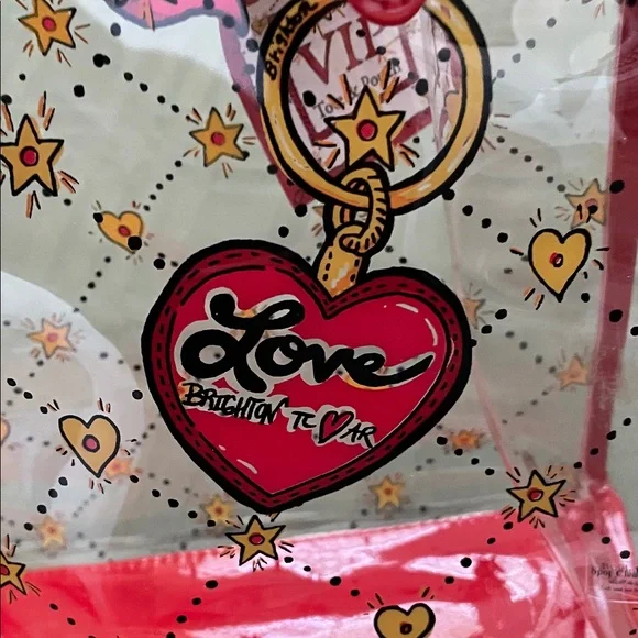 Brighton Red and Gold Heart-Pattern Tote - Picture 9 of 10